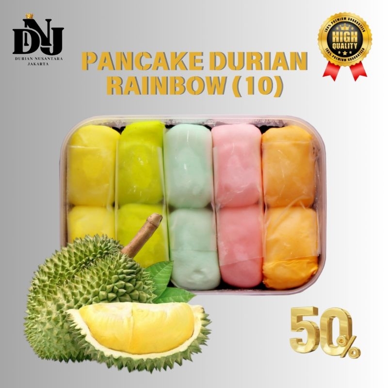

Pancake Durian Rainbow isi 10