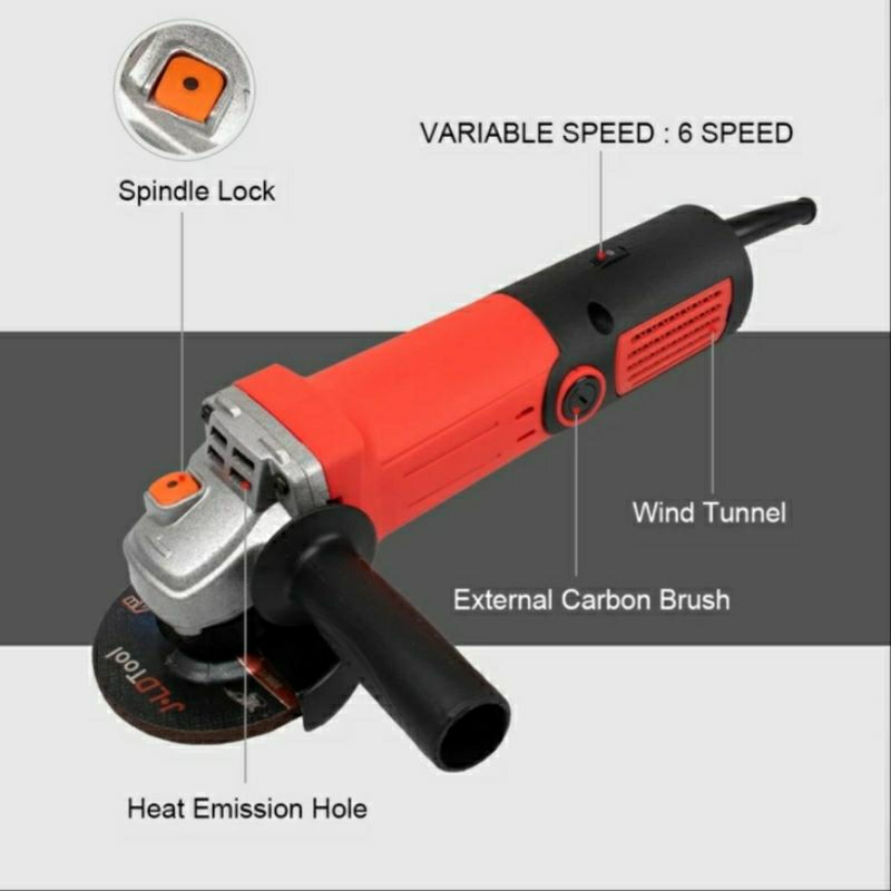 Mesin Gerinda Listrik JLD J0806 Variable Speed Angle Grinder Berkulitas dan