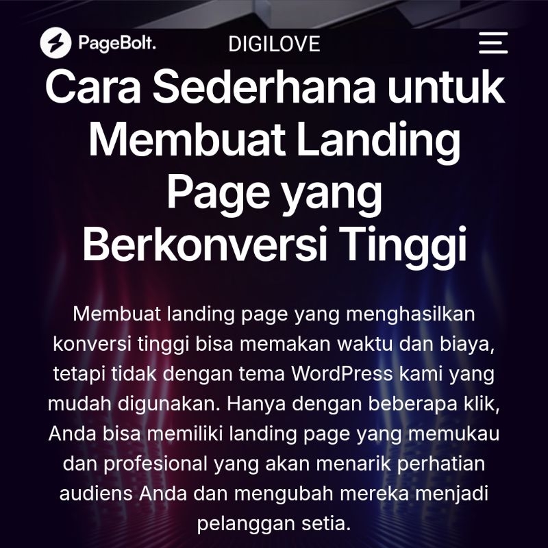 PageBolt - Landing Page WordPress Theme