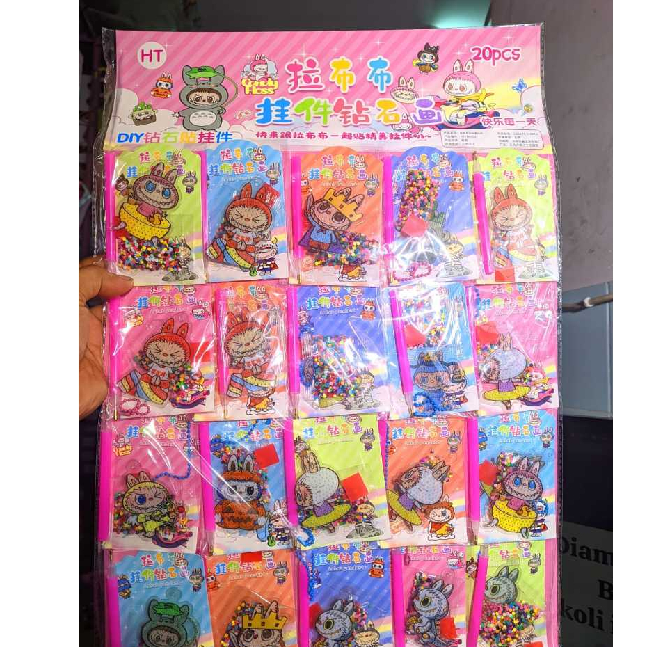 

PAKET USAHA 20 & 30 PCS STIKER DIAMOND PAINTING LEMBARAN LABUBU