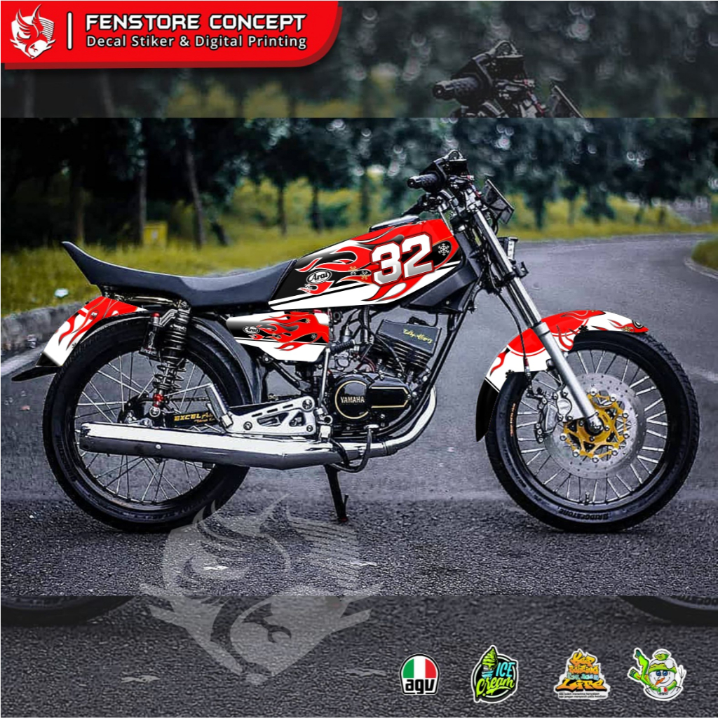 Striping RX King full body Terbaru 2025 | Stiker decal  Variasi Model Racing Bisa Custom desain Moti