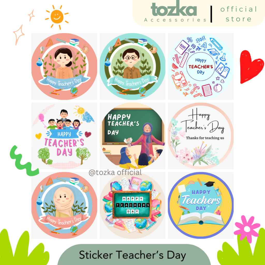 

Tozka Stiker hari guru I Teacher's day I Stiker bulat