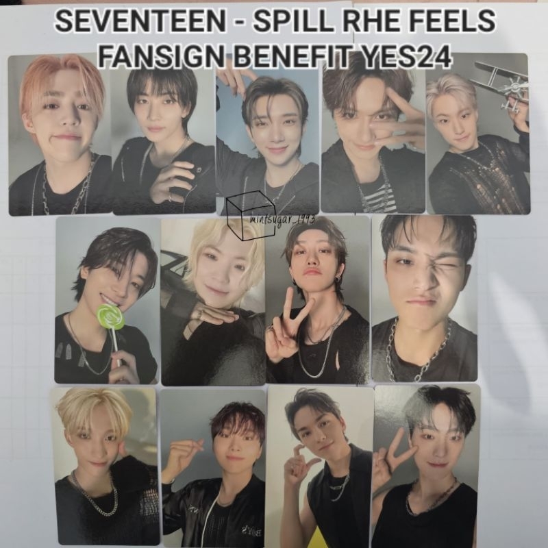 Photocard Fansign Seventeen - Spill the Feels Yes24 ( photocard pre order benefit scoups joshua jeon