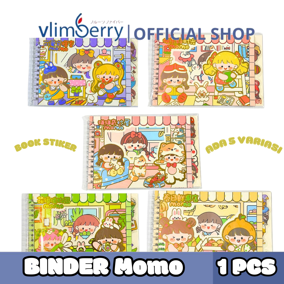 

Vlimberry Binder Book Stiker Momo Korea Besar Scrapbook Buku Isi Banyak