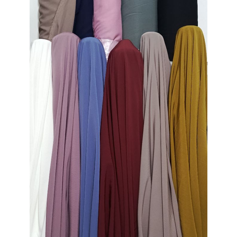 Bahan-Kain Polos Meteran Elena flow tekstur kulit jagung untuk tunik,gamis dan dress Per50cm/0,5mete