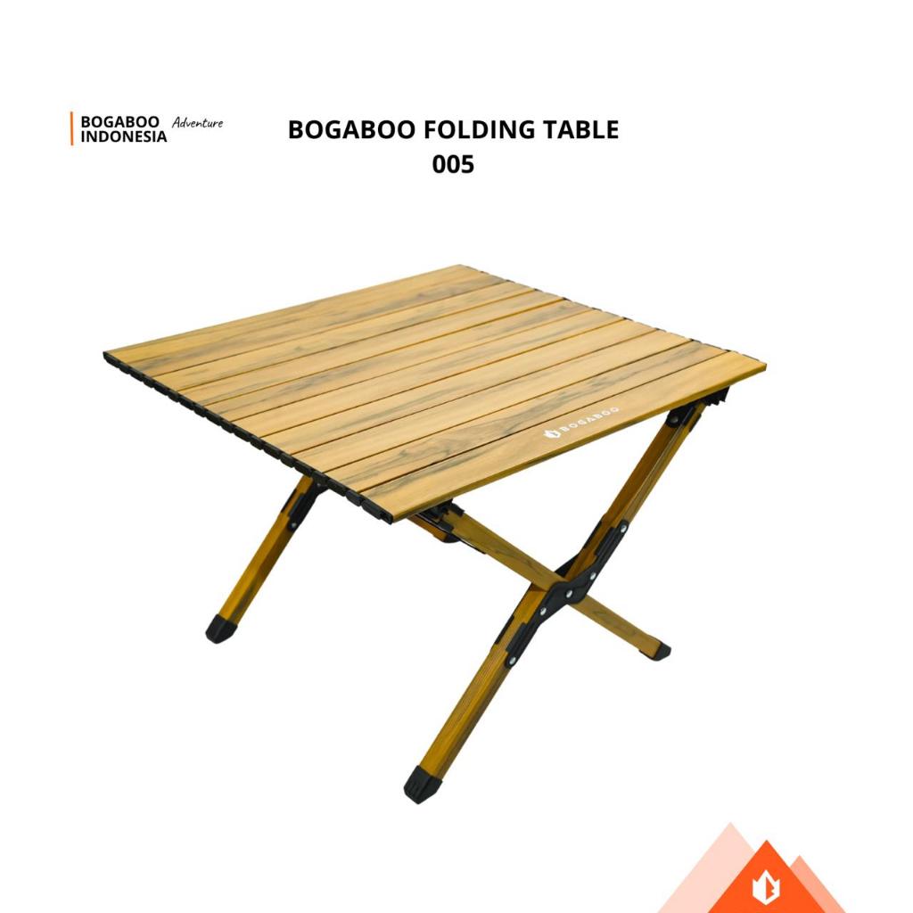 BOGABOO FOLDING TABLE 005 Wood Grain -Meja Camping Lipat Meja Lipat Outdoor Portable
