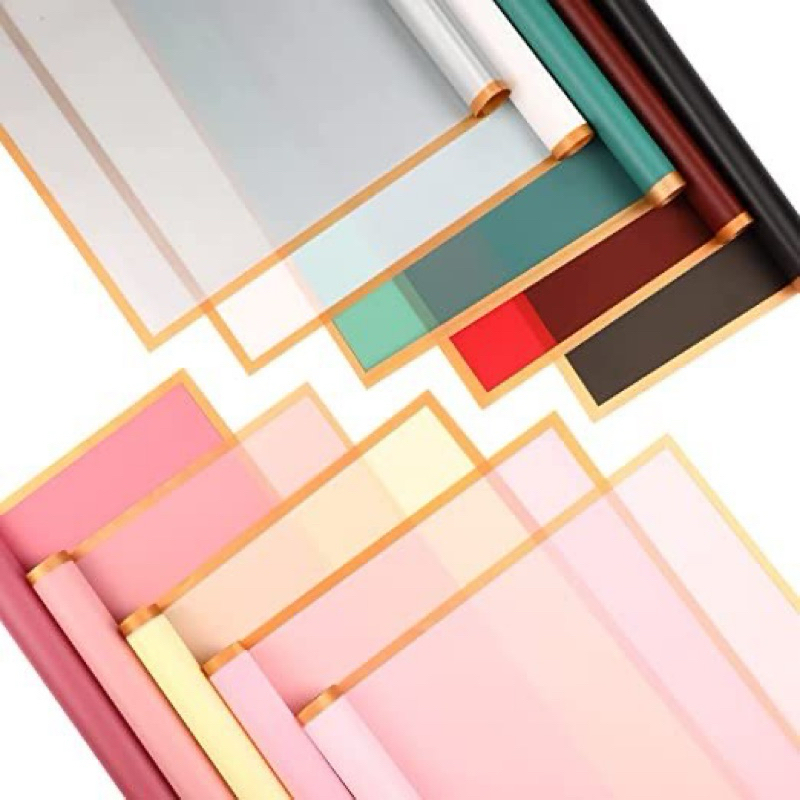 

FLOWER WRAPPING GOLD LIST COLOR KERTAS BUKET CELLOPHANE GARIS EMAS KERTAS BUKET GOLD LIST