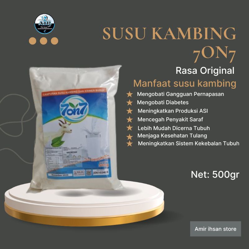 

Susu Kambing 7on7 orginal/strawberry/vanila/kopi/gula aren/jahe/cokelat 500gr