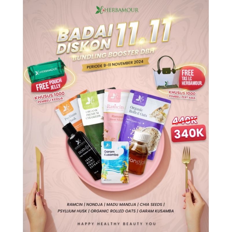 Paket Hemat Diet Bahagia Herbalove Promo 11-11