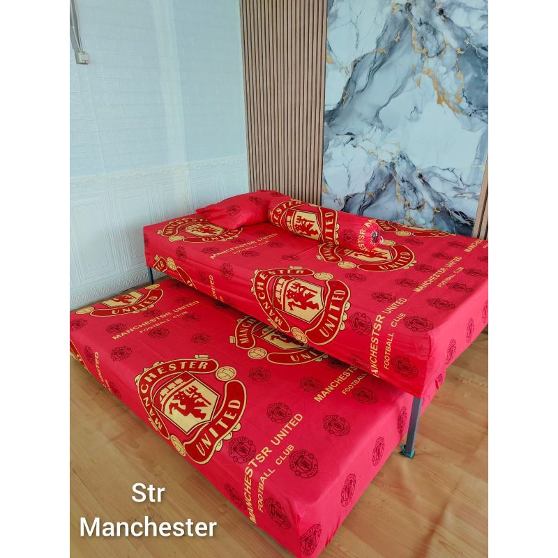 Sprei Bed Sorong Motif Club Bola Manchester United Uk 140