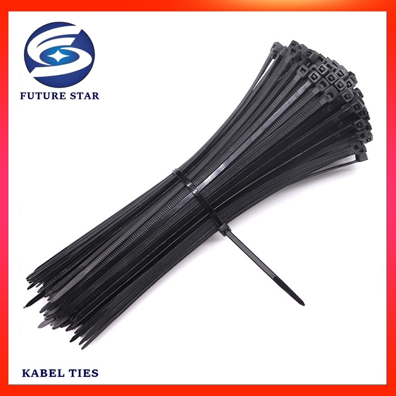 

Kabel Ties Hitam 5x250mm-10X600 100 Pcs Black Multi Purpose Self Locking Nylon Cable Cord Management Plastic Wire For Home Office Garden Workshop