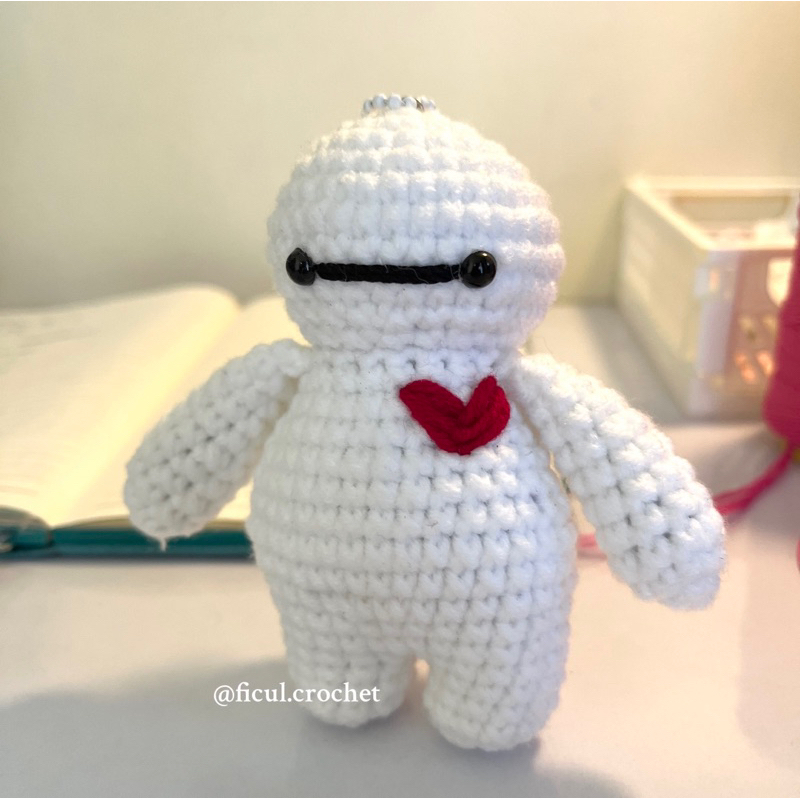 [FICUL] BAYMAX KEYCHAIN|Baymax amigurumi|Baymax rajut|Boneka Baymax