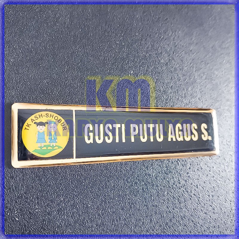 

Name Tag Sekolah TK Papan Nama Dada Logo TK Custom - Karya Mulya