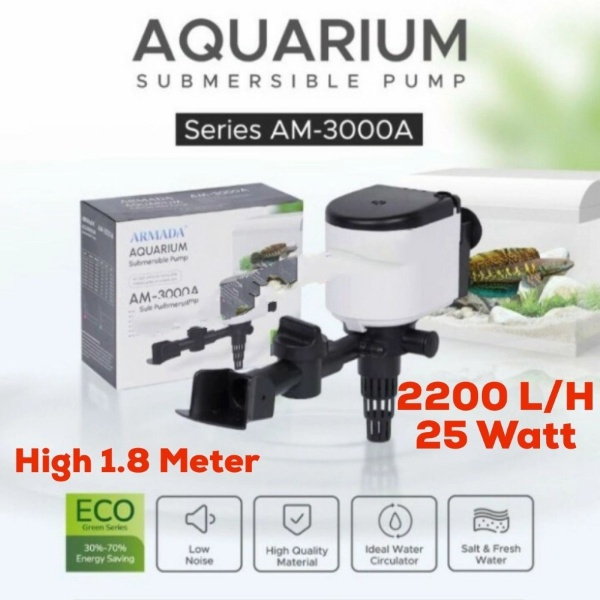 KIYOSAKI AR 3000 POWER HEAD Mesin Pompa Celup Filter Aquarium Aquascape Air Terjun Kolam Ikan Gelemb