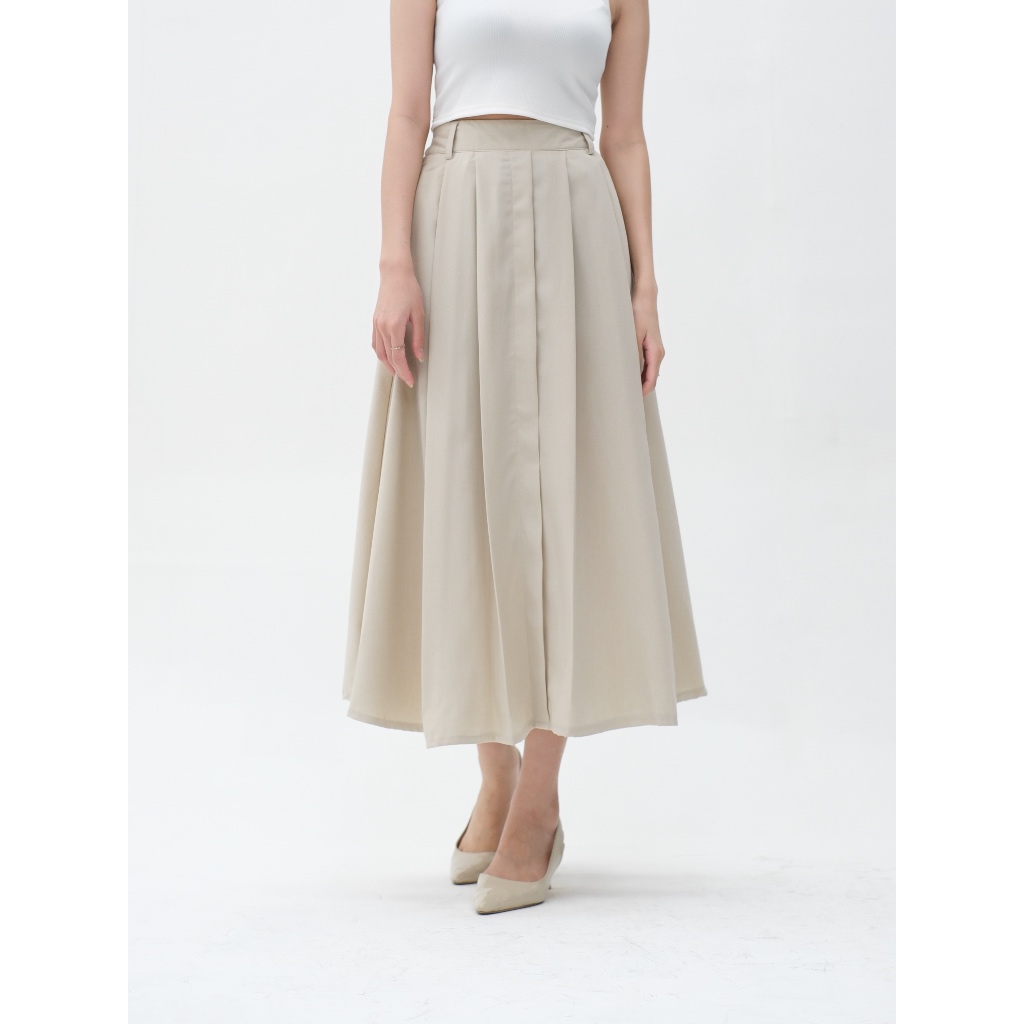 Rok Semi Wool Wanita | June Skirt | HULM
