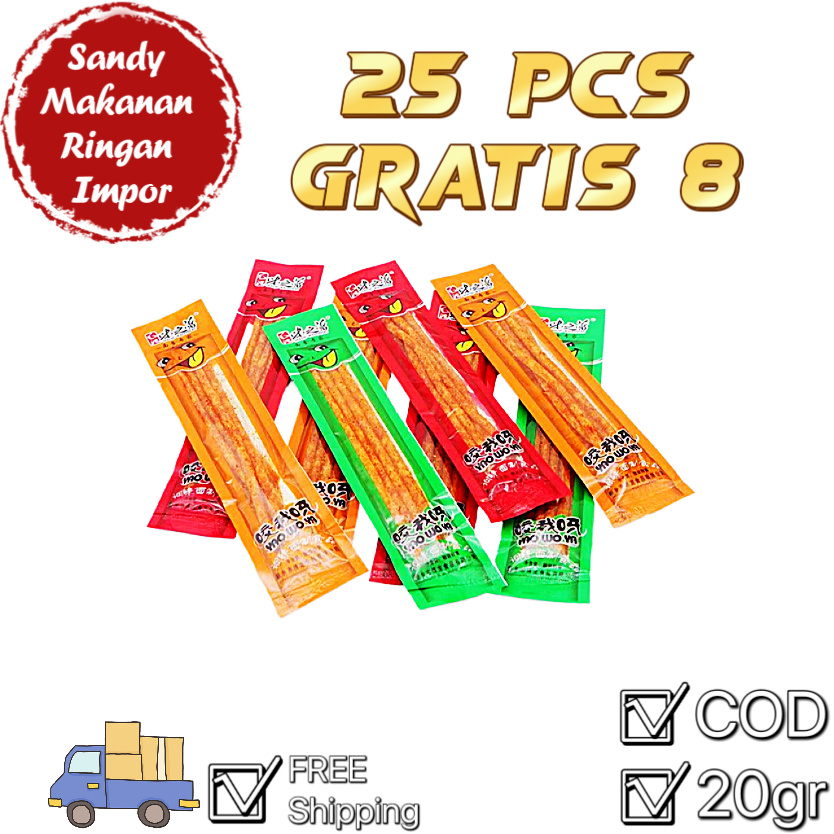 

【HALAL】【GROSIR】Panjang Gluten, lezat dan gurih Dibungkus sendiri-sendiri Pedas Kampus Vegetarian Terlaris