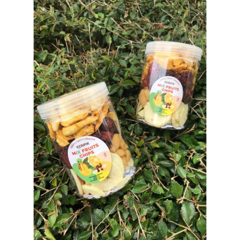 

Grawuk KERIPIK MIX BUAH cemilan sehat healthy snack fruit chips