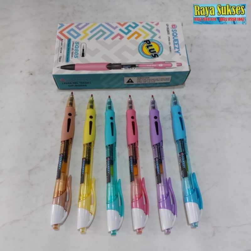 

Pena Squeezy GP SQ805/ Gel Pena Tekan/ Pulpen