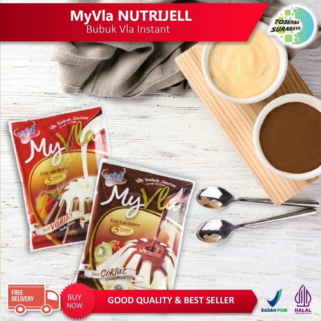 

MyVla Vanilla & Coklat Vla Bubuk Instant - MY VLA NUTRIJELL