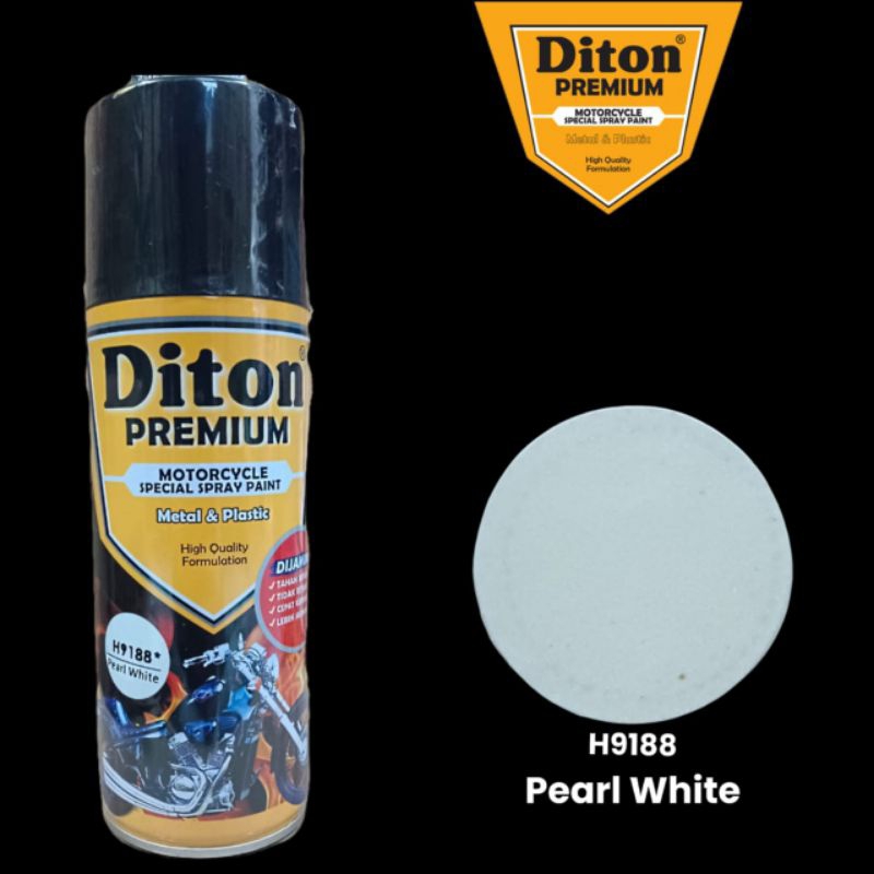 Cat Spray pilok Diton Premium Pearl White H9188 400cc h 9188 Diton Premium putih mutiara tahan bensi