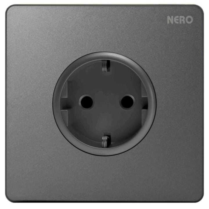 Stop Kontak Nero Tipe Series Casa X2 1Gang Schuko Socket 16A 250V~ Warna Grey, White/Putih, Gold, & 