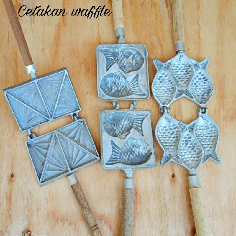 Cetakan Waffle Ikan/Waffle Kipas Kue Korea Viral Kue Bolu Waffle