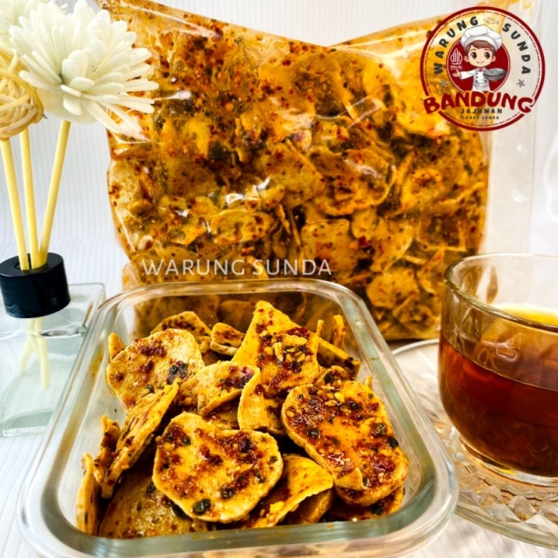 

KRIPIK BASRENG BANDUNG.500GR/BASRENG PEDAS/BASRENG ASLI