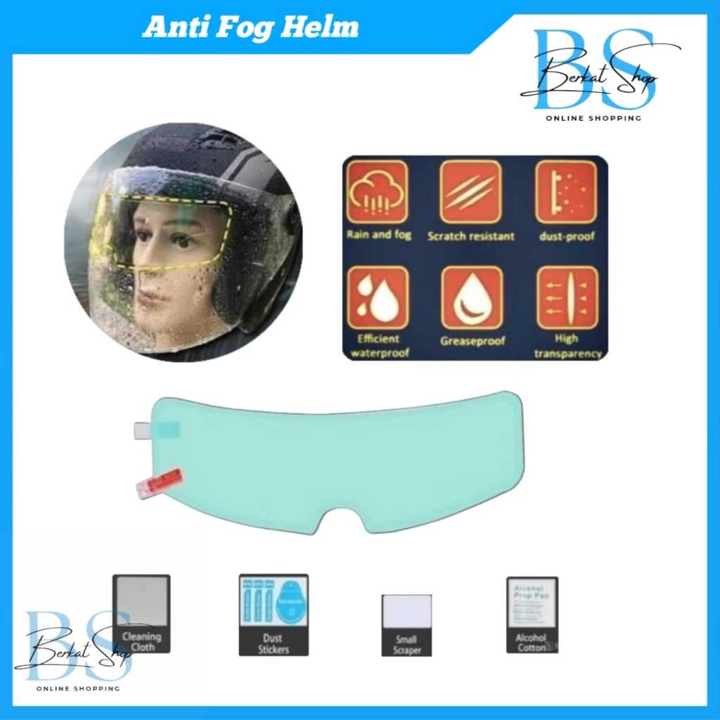 Anti Fog Kaca Helm / Stiker Helm Kaca Film Anti Hujan Kabut