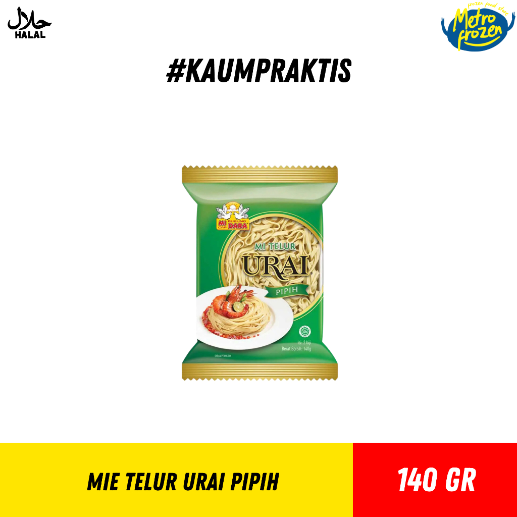 

BURUNG DARA Mie Telur Urai Putih Pipih (2pcs)