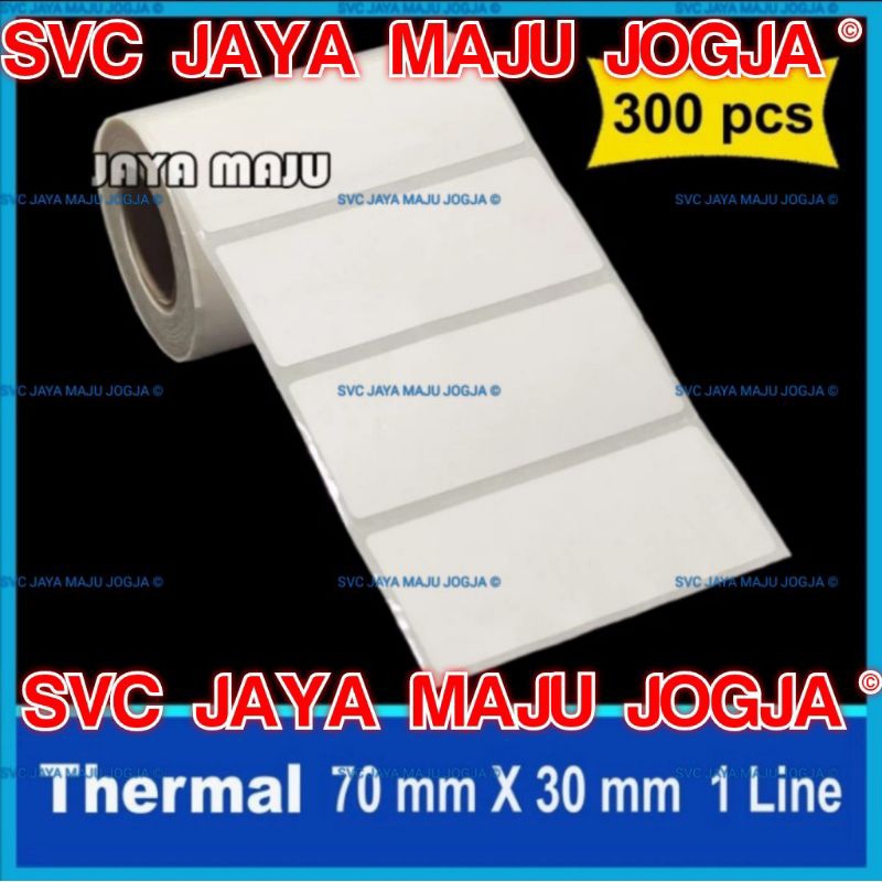 

MURAH 300 PCS/ROLL LABEL THERMAL 70 X 30 THERMAL TOP COAT - 1 LINE - FACE OUT - ISI 300 PCS || CORE 1" || LABEL TANPA RIBBON BARCODE DIRECT THERMAL || 70X30 7X3 7 X 3 - ETIKET KERTAS LABEL OBAT PASIEN APOTIK KLINIK PUSKESMAS RUMAH SAKIT