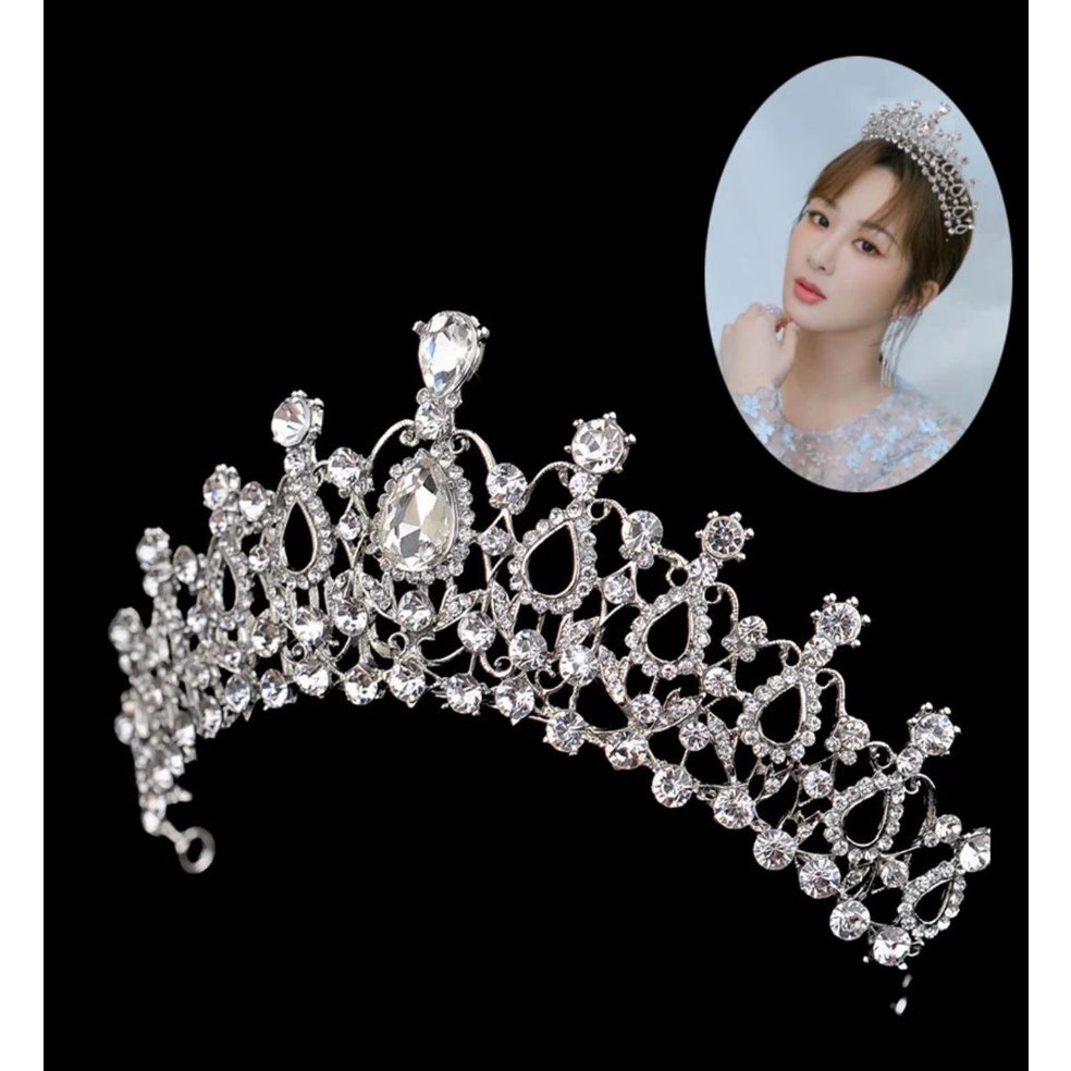 ART S9L PartyHouseMedan Crown Mahkota Berlian Imitasi Untuk Pengantin  Untuk wisuda