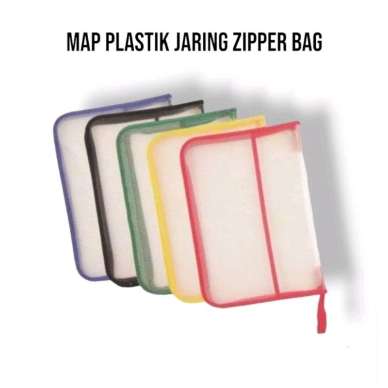 

Map Plastik Data Jaring Zipper Folio Resleting F4 Harga Per Lusin 12pcs