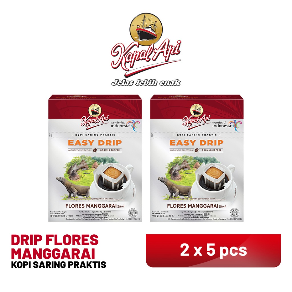 

KAPAL API Drip Flores Manggarai 2 Folding Box (5 x 10 gr)