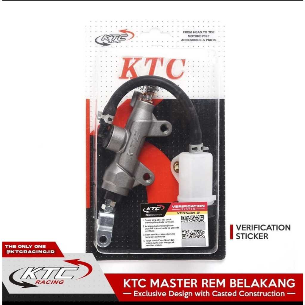 (COD) Master Rem / Tonjokan Rem Belakang Universal KTC Racing 100% Original New Model NINJA CB RX KI