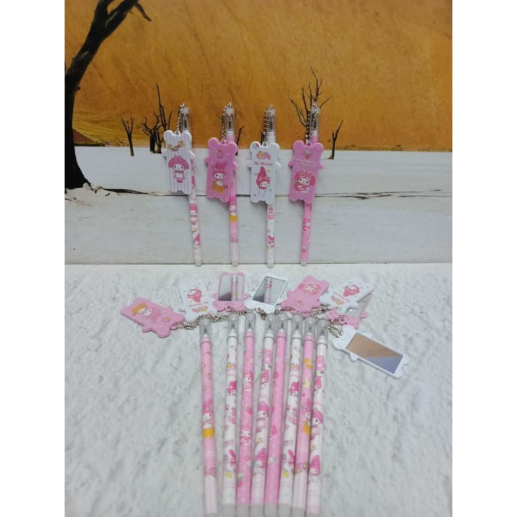 

ATH (12pc) PENA BALLPEN PEN GEL motif gantung CERMIN SANRIO