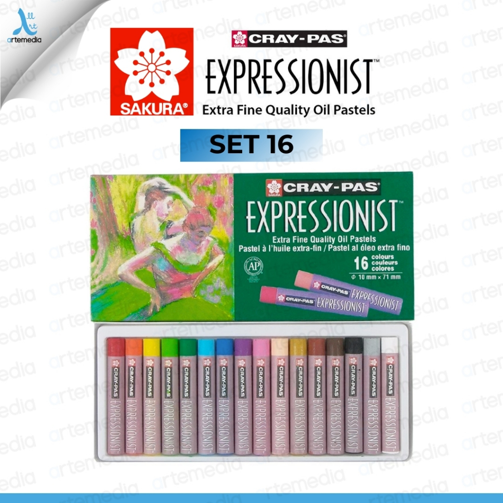 

Sakura Krayon Cray-Pas Expressionist Set 16 Color Oil Pastel Crayon