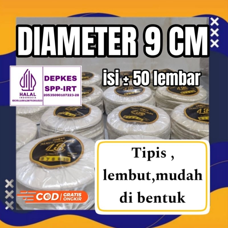 

Kulit Dimsum Diameter 9 cm Isi 50 Pcs (250gr)