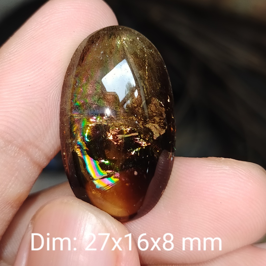 BATU KECUBUNG PELANGI TEH NATURAL ASLI cek batu lainnya yaman api wulung opal bacan permata kalimaya