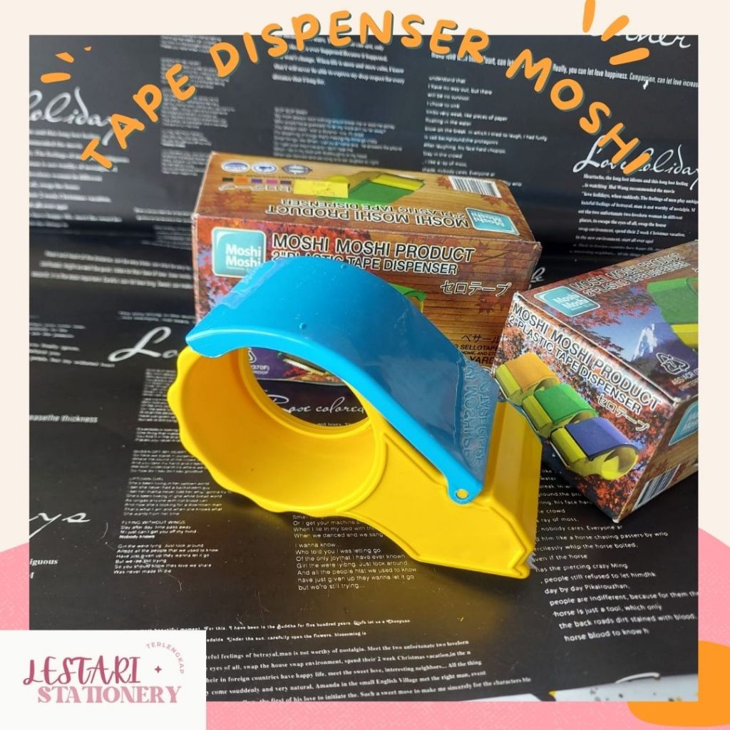 

Pemotong isolasi Besar Moshi Moshi | Tape dispenser Lakban | Tape Cutter | Pemotong isolasi 2 Inchi |Lestari Stationery