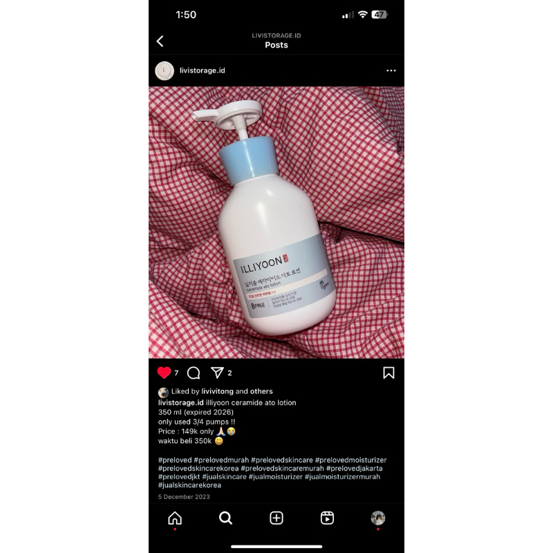 illiyoon ceramide ato lotion