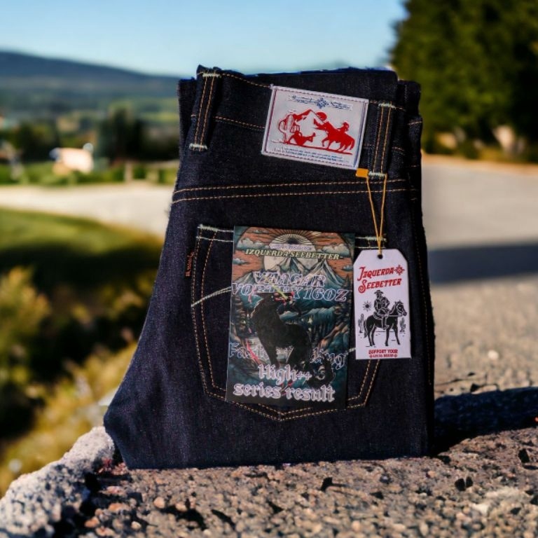 KODE U84G Izquerda Co  Vhagar V1 16Oz Pants Denim Selvedge Accent  Extra Deep Indigo