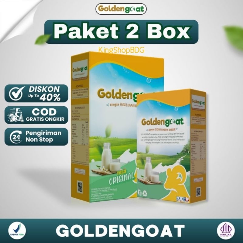 

PAKET 2 BOX SUSU GOLDEN GOAT | Susu Kambing Etawa Murni Golden Goat Original