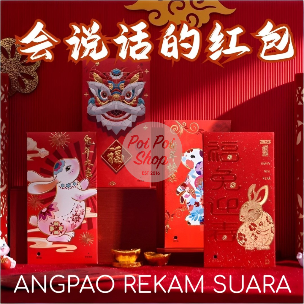 

Angpao Imlek Ular 2025 Rekam Suara Recorder Premium 3D Panjang HJ 3D Shio Ular Angpau Ampau Hongbao Kartun Grosir Murah Tebal Motif Karakter Berkualitas Bahan Terbaik