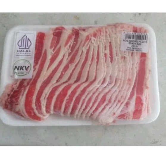 

Aus Sukiyaki Shortplate Daging Sapi Slice Beef Slice Sukiyaki/ Teriyaki 250 Gram