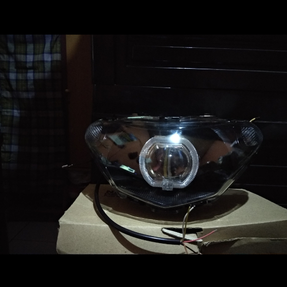 PAKET PROJIE BILED REFLEKTOR LAMPU DEPAN MIO NEW SPORTY ( SMILE ) 2008