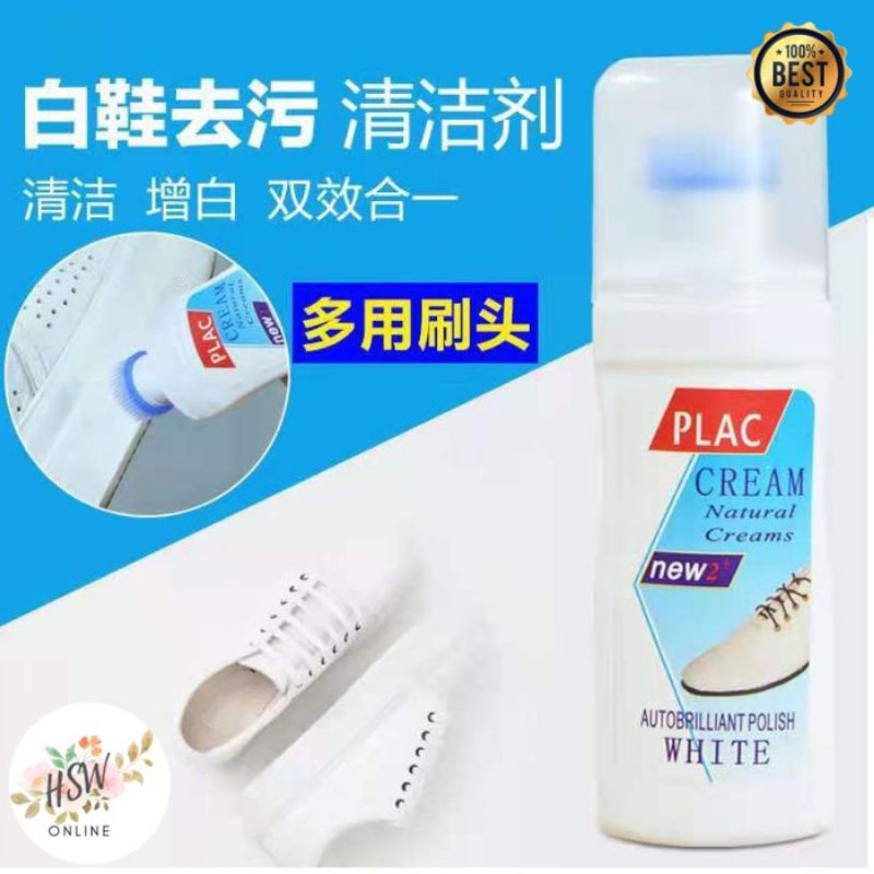 Pembersih Sepatu Putih Tanpa Bilas Cairan Semir Pemutih Sneaker Plac