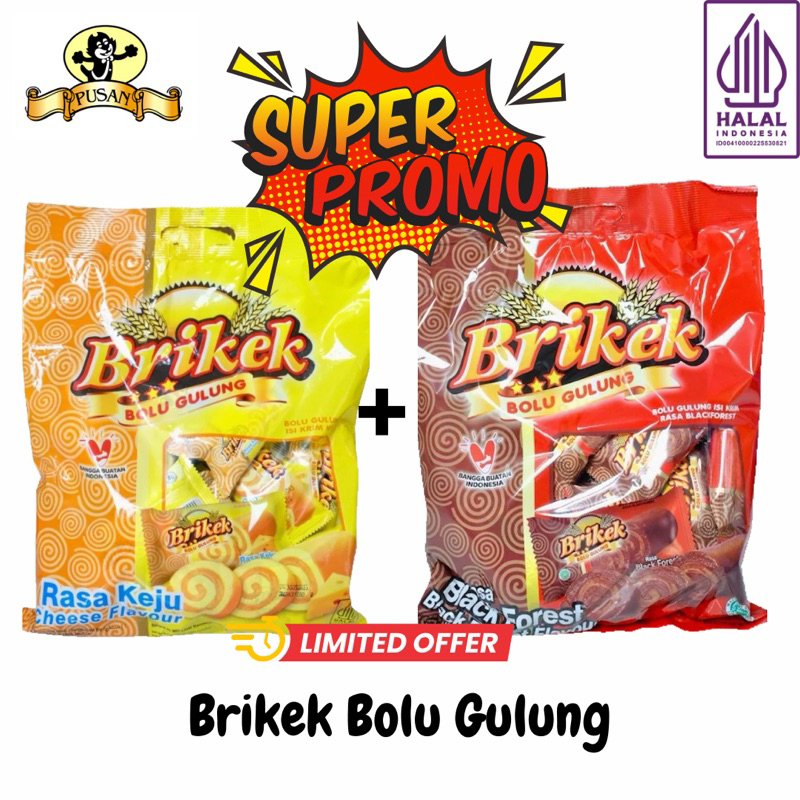 

[PAKET KEMBAR] BRIKEK BOLU GULUNG RASA KEJU & BLACK FOREST 640gr