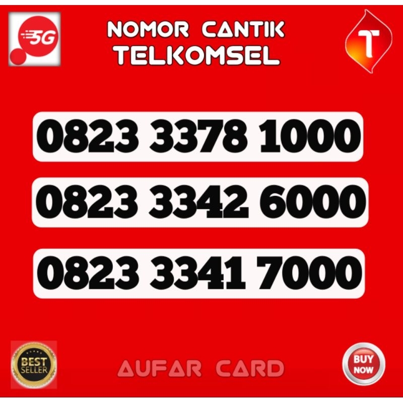 Nomor Cantik Kartu AS Simpati 333 ekor Triple 000 1000 6000 7000 8000 58000 51000 86000 17000 78000 