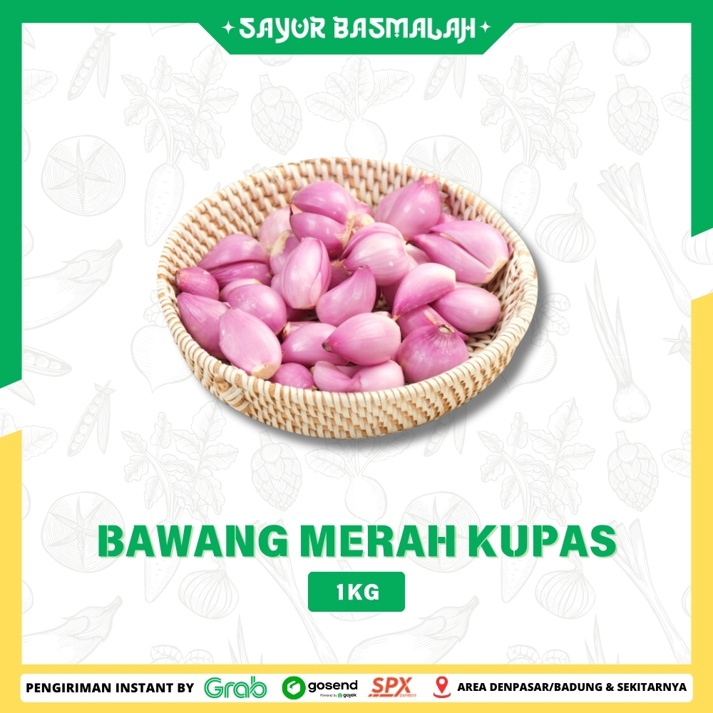 

Bawang Merah Kupas 1kg - Sayur Basmalah