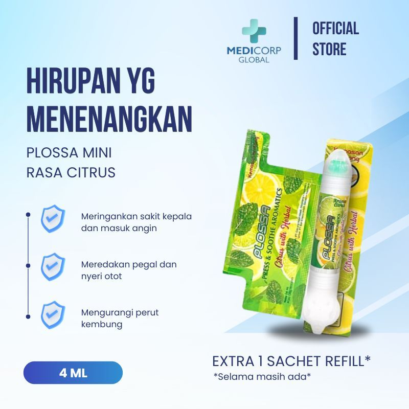 [MEDICORP] Plosa / Plosa MINI minyak angin roll on inhaler aromaterapi